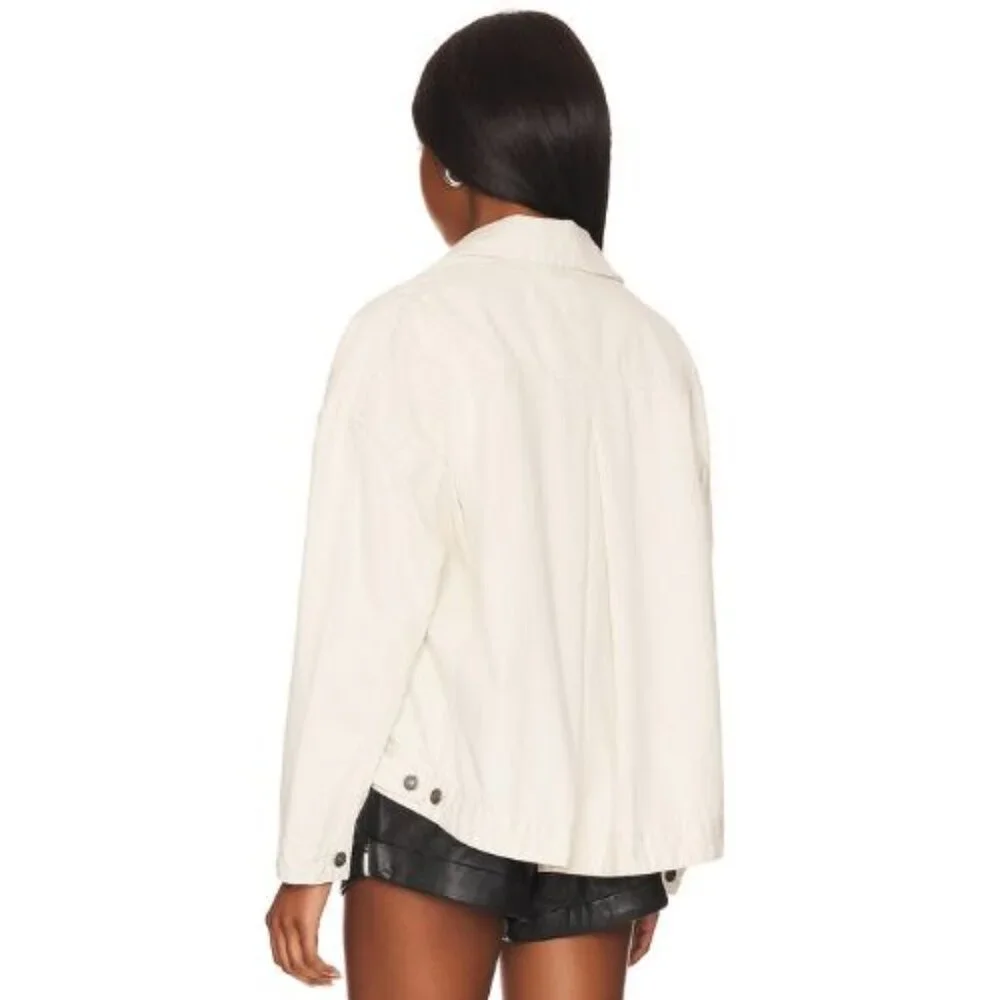 Free People We The free Off-White Opal Swing Denim Jacket Size XS 36076 - Picture 5 of 15